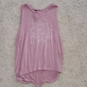 Pink designed tank top